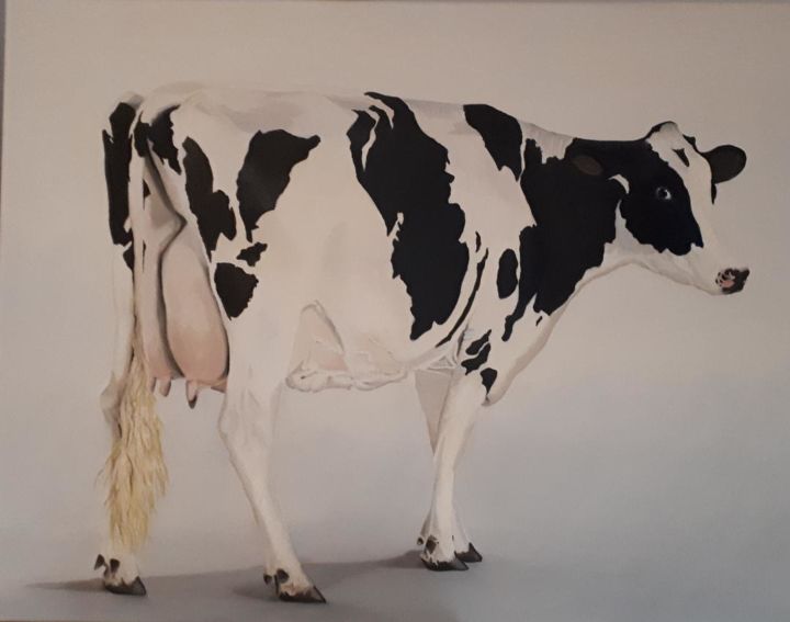 Painting titled "Holstein" by R.Paül, Original Artwork, Oil