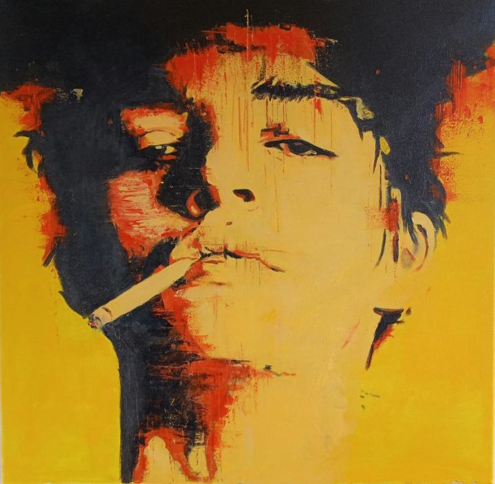 Картина под названием "young man" - R.Paül, Подлинное произведение искусства, Масло