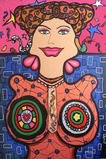 Painting titled "Niki de Saint Phall…" by Regis Silva, Original Artwork