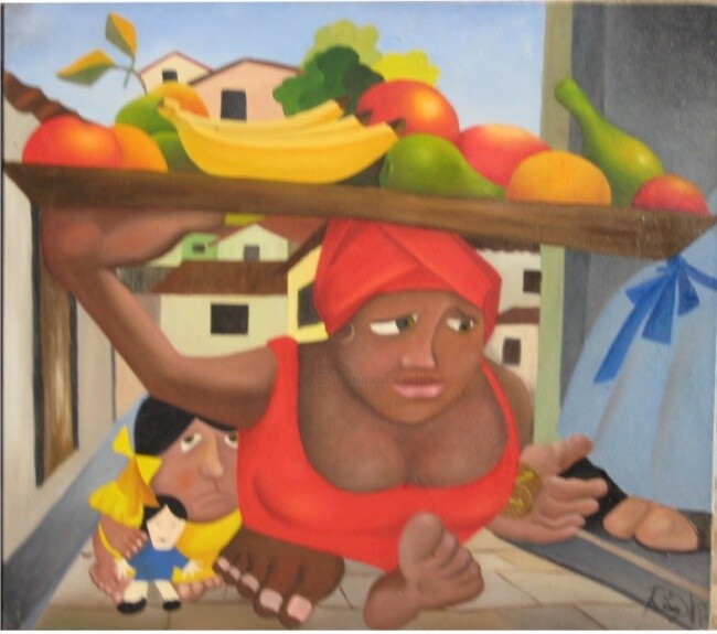 Pintura intitulada "BAIANA" por Rego Junior, Obras de arte originais