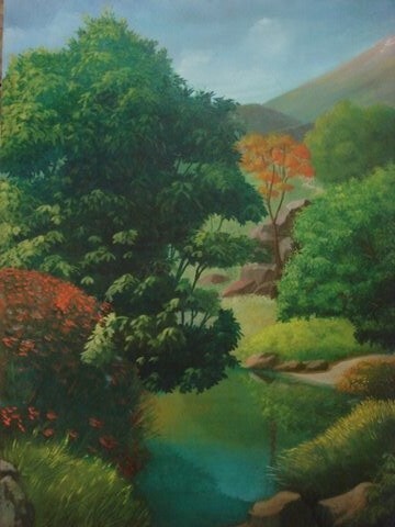 Pintura intitulada "PAISAGEM 01" por Rego Junior, Obras de arte originais