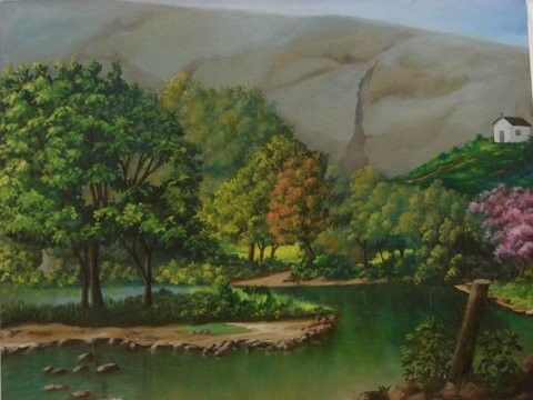Pintura intitulada "PAISAGEM 05" por Rego Junior Rego Junior -, Obras de arte originais,