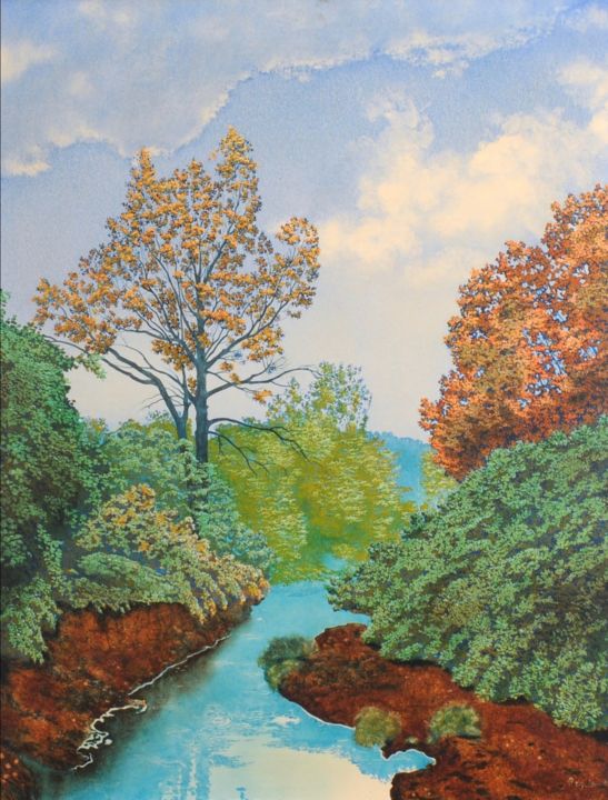 Painting titled "Nature" by Regolo Ricci, Original Artwork, Oil