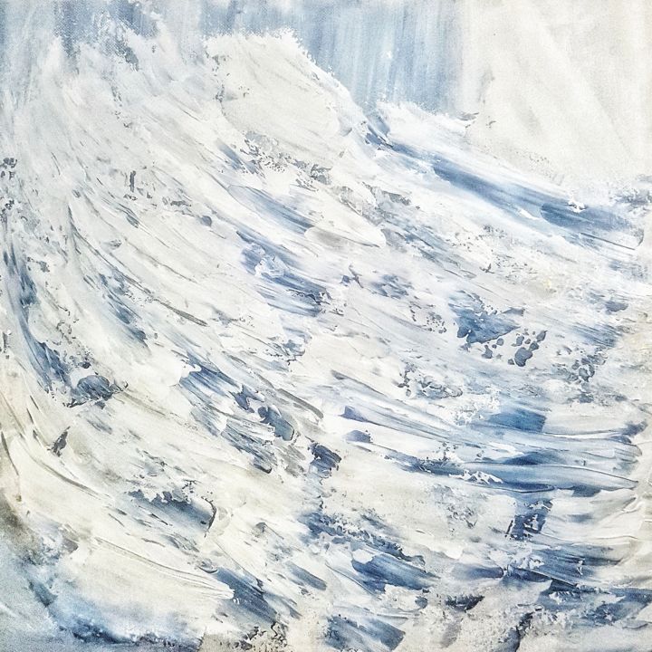 Painting titled "Frozen Path" by Rhea Embalzado, Original Artwork, Acrylic