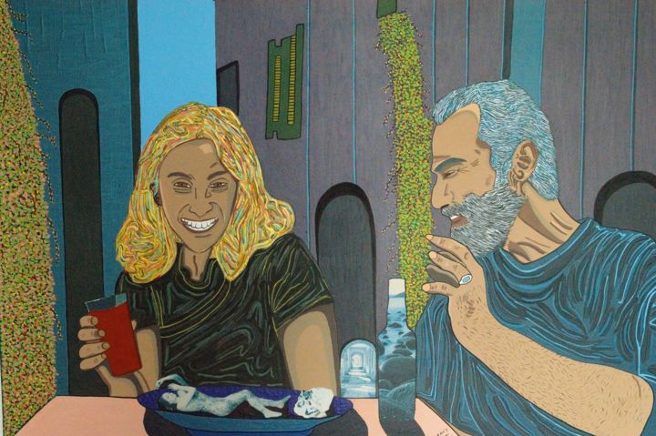 Pintura intitulada "Aquilo que está por…" por Reinaldo Guarany Simões, Obras de arte originais