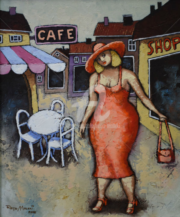 Painting titled "Blind Date" by Reijo Malkki, Original Artwork, Oil