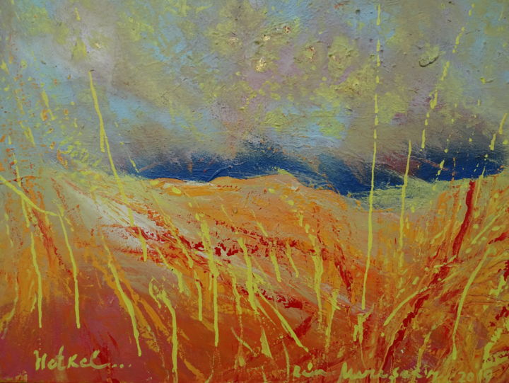 Painting titled "Hetkel..." by Rein Meresaar, Original Art, Tempera