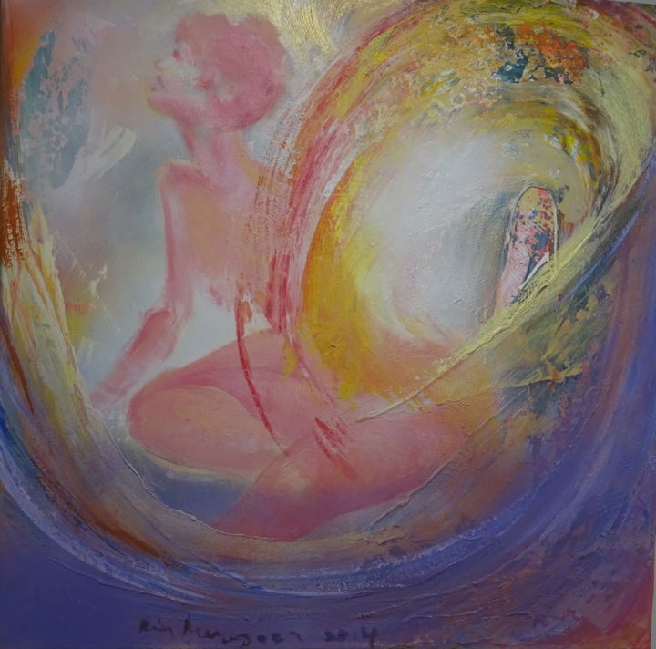 Painting titled "Kuu faasid." by Rein Meresaar, Original Art, Acrylic