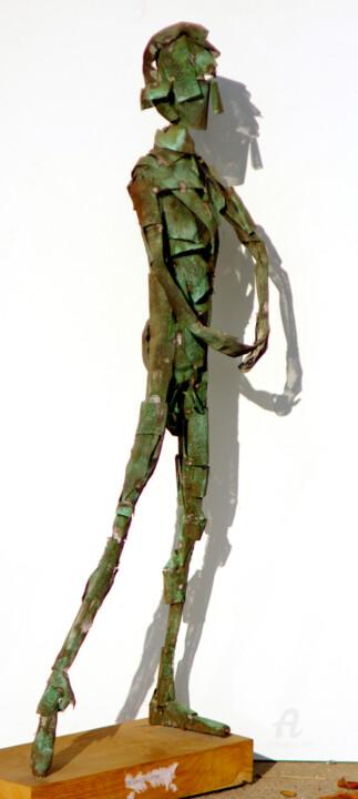 Скульптура под названием "Young Man in Ballett" - Reiner Poser, Подлинное произведение искусства, проволочный