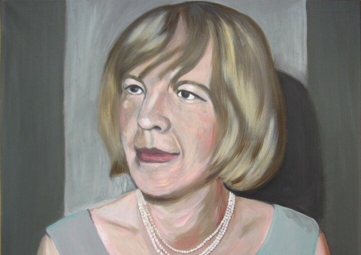Painting titled "Ingeborg Bachmann" by Reingard Raasch-Aselmeyer, Original Artwork, Acrylic