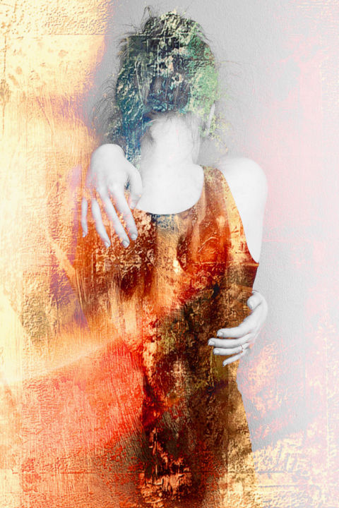 Digitale Künste mit dem Titel "Loving Embrace" von Reinhard Südmersen, Original-Kunstwerk, Foto-Montage