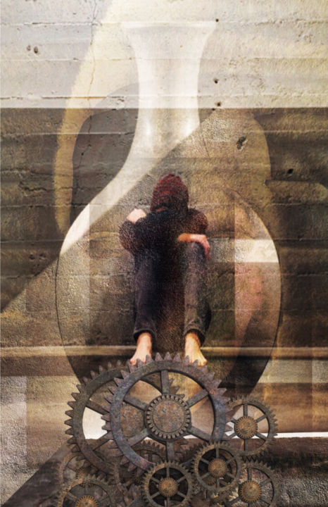 Digitale Künste mit dem Titel "Compulsions" von Reinhard Südmersen, Original-Kunstwerk, Foto-Montage