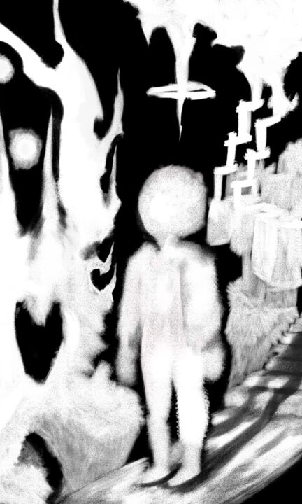 Arte digitale intitolato "White Kingdom" da Reis Hito, Opera d'arte originale, Pittura digitale