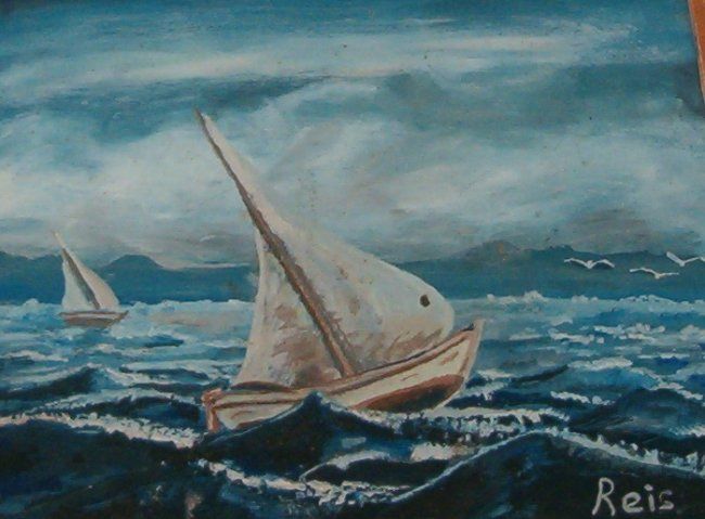 "Tekne 4" başlıklı Tablo Reis tarafından, Orijinal sanat, Petrol