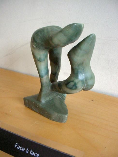 Sculpture intitulée "face à face" par Claude Reitz, Œuvre d'art originale