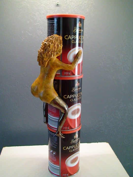 Sculpture titled "cappuccino" by Claude Reitz, Original Artwork, Terra cotta