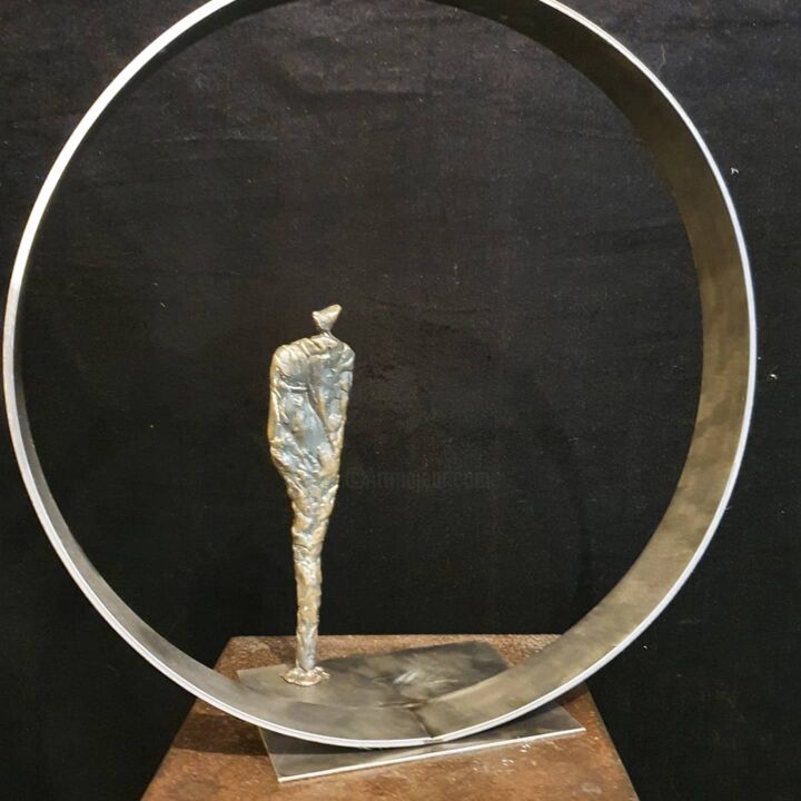 Sculpture intitulée "Dialogue de l'infin…" par Réjane Lechat, Œuvre d'art originale, Bronze