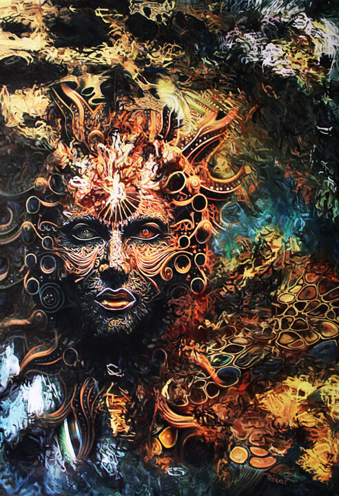 Pintura intitulada "Equinox" por Rékai Zsolt, Obras de arte originais, Óleo