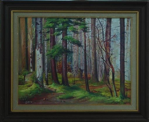 Pintura intitulada "la forêt" por Salim Remil, Obras de arte originais
