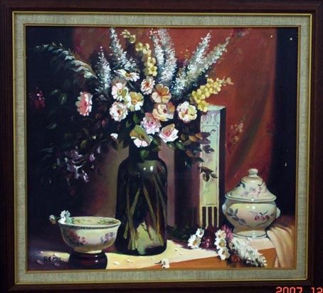 Pintura intitulada "bouquet de fleures" por Salim Remil, Obras de arte originais