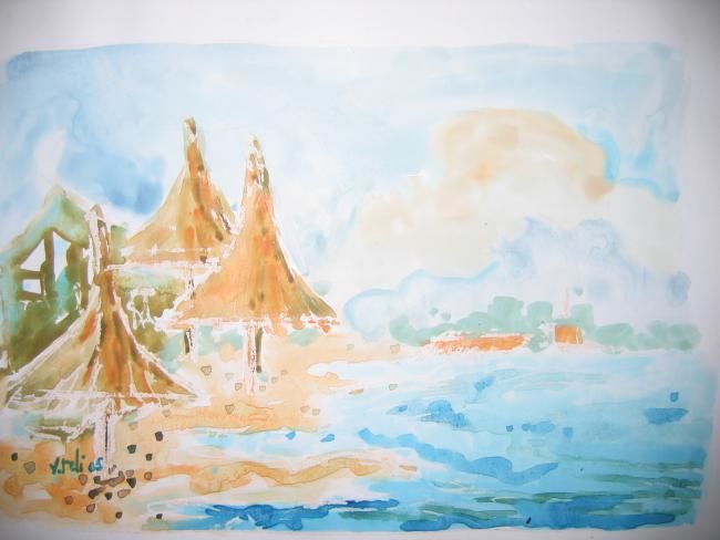 Painting titled "vama veche" by Relivoicu, Original Artwork