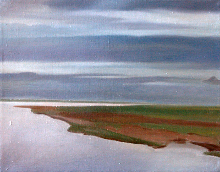 Painting titled "Island" by Roman Rembovsky, Original Art, Oil