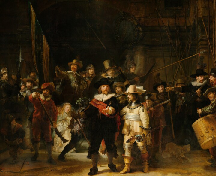 「Night Watch」というタイトルの絵画 Rembrandtによって, オリジナルのアートワーク, オイル