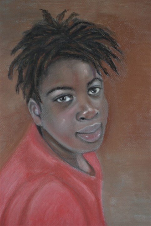 Pintura titulada "mi Nathalie" por Reme, Obra de arte original, Pastel