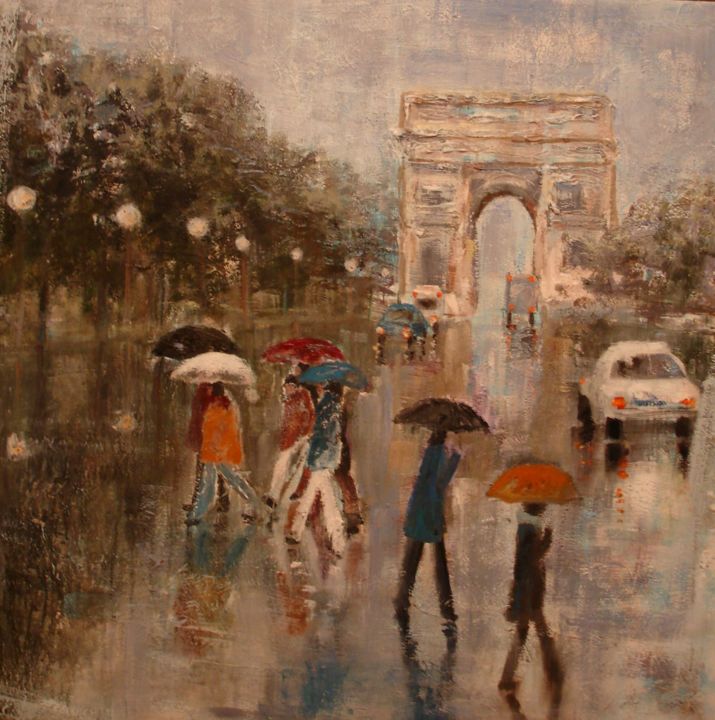 Pintura titulada "0ne-day-in-Paris-" por Reme, Obra de arte original, Otro