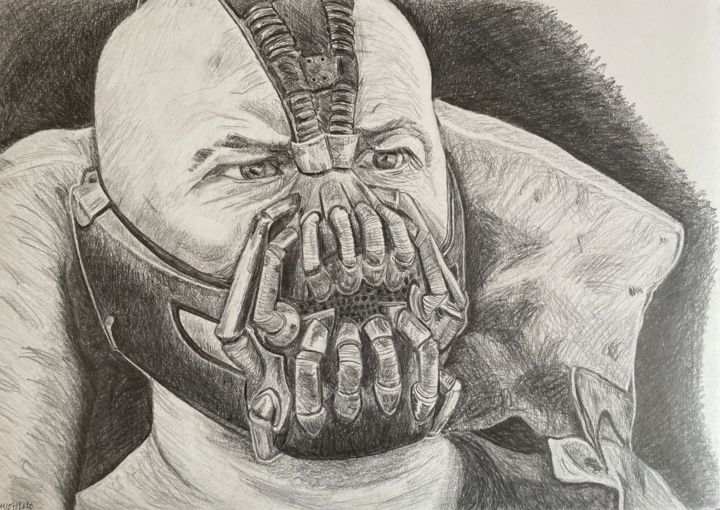 Drawing titled "Bane" by Rémi Capobianco, Original Artwork, Graphite