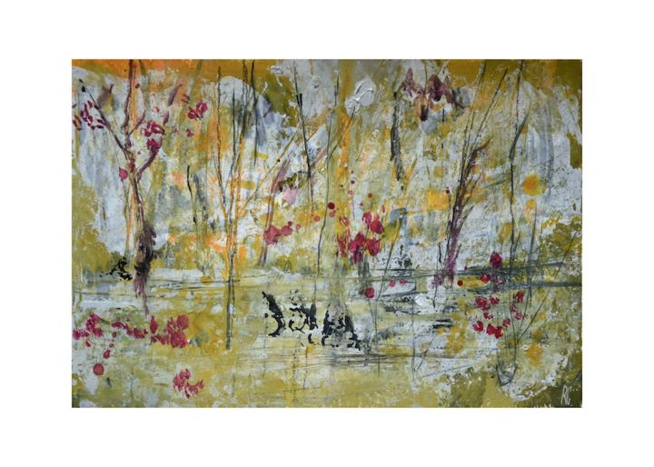 Painting titled "La forêt #4" by Rémi Collin, Original Artwork, Acrylic