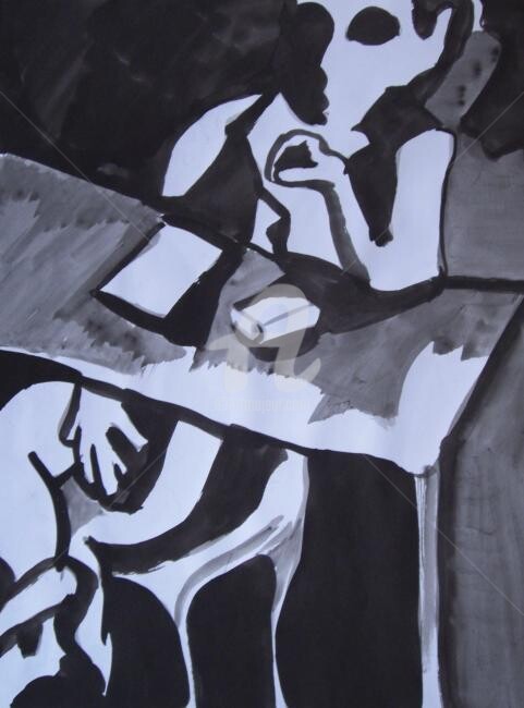「L'étudiante」というタイトルの絵画 Remi Granierによって, オリジナルのアートワーク