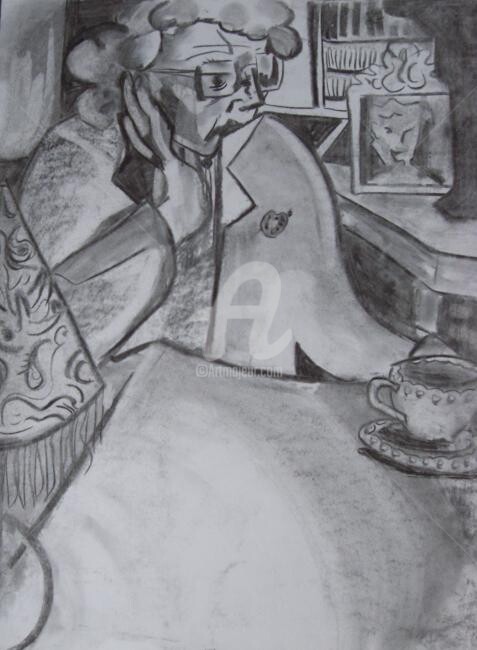Peinture intitulée "L'ennuie" par Remi Granier, Œuvre d'art originale
