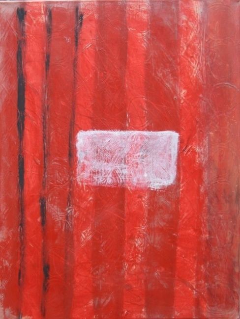 Painting titled "RED AND WHITE" by Remilda, Original Artwork