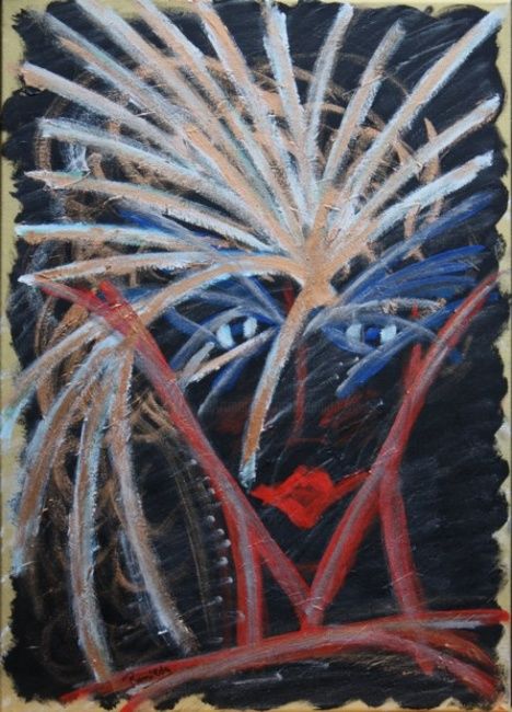 Peinture intitulée "PUNKETTE" par Remilda, Œuvre d'art originale