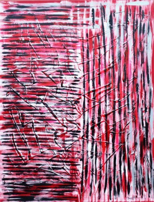 Painting titled "ENTRE LES LIGNES" by Remilda, Original Artwork