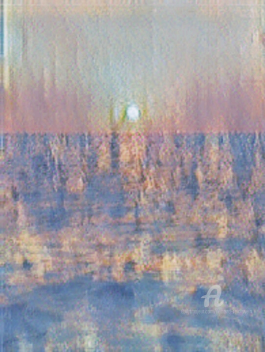 Digitale Kunst getiteld "sunset sea" door Remond Reichwein, Origineel Kunstwerk, Digitaal Schilderwerk