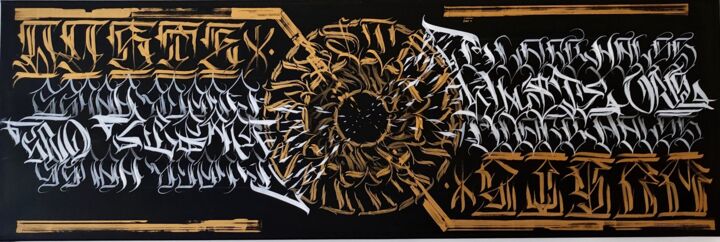 Peinture intitulée "Black Holes" par Wuste, Œuvre d'art originale, Acrylique