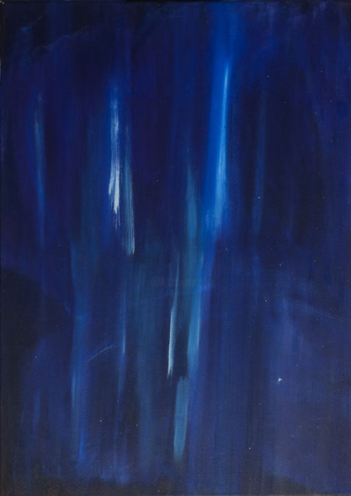 Painting titled "blue line" by Remy Bolet, Original Artwork