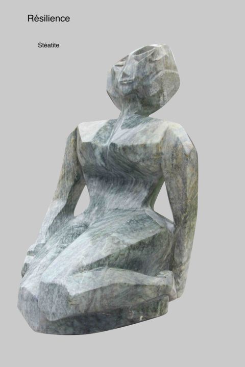 Sculpture intitulée "Résilience" par Remy Hatert, Œuvre d'art originale, Pierre