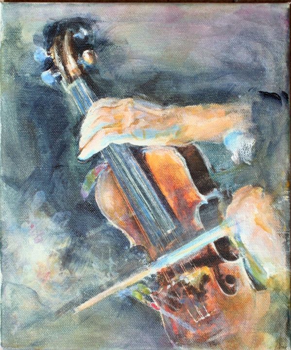 Peinture intitulée "Couleurs de violon" par Rémy Nicolas Graphite, Œuvre d'art originale