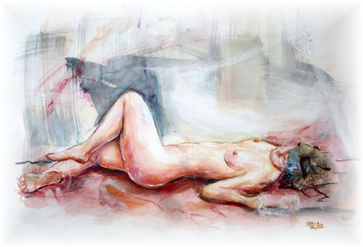Pittura intitolato "modelv-apb-2014-200…" da Rémy Nicolas Graphite, Opera d'arte originale