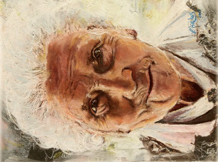 Peinture intitulée "portrait-tazie-sour…" par Rémy Nicolas Graphite, Œuvre d'art originale, Pastel