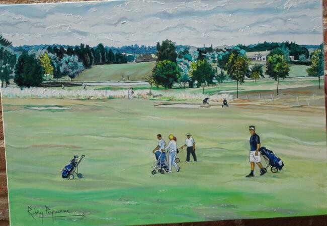 Peinture intitulée "Golf d'Ivry le Temp…" par Remy Peyranne, Œuvre d'art originale