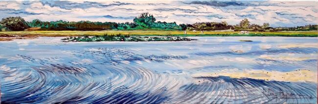 Painting titled "Baie de somme" by Remy Peyranne, Original Artwork