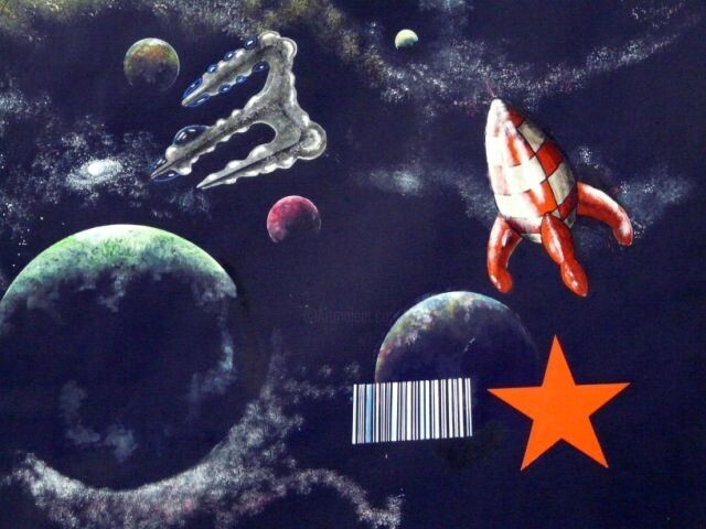 Painting titled "space01(fragt)" by Remy Rault, Original Artwork