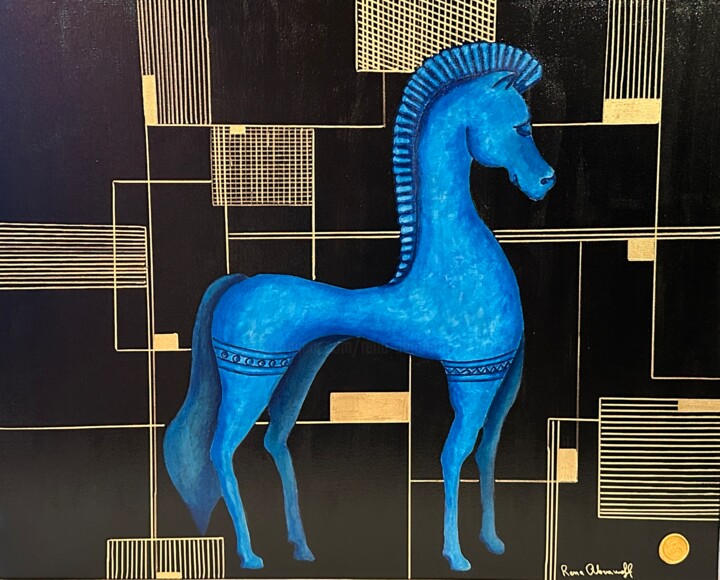 Картина под названием "Blue Dream" - Rena Abramoff, Подлинное произведение искусства, Акрил
