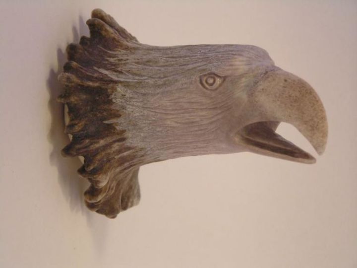 Sculpture titled "Eaglehead 2" by Rena Cook, Original Artwork