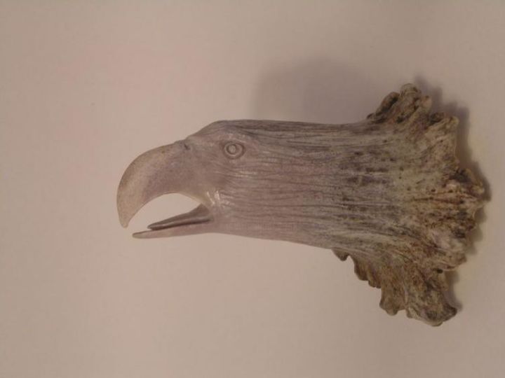Sculpture titled "Eagle head 7" by Rena Cook, Original Artwork