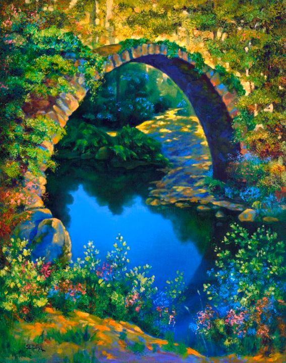 Peinture intitulée "Paradise Arch. (Arc…" par Art -Lsedra, Œuvre d'art originale, Huile